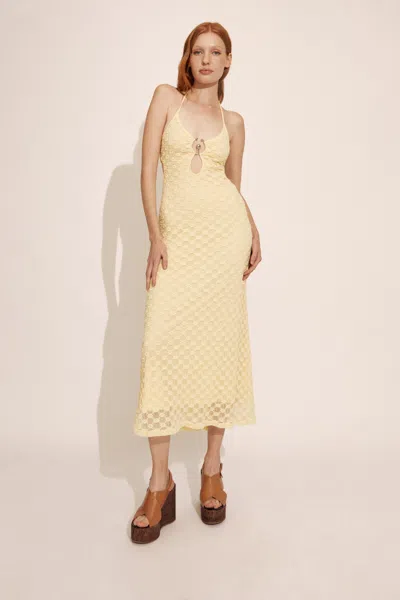 BARDOT ROSALA HALTER LACE MAXI DRESS