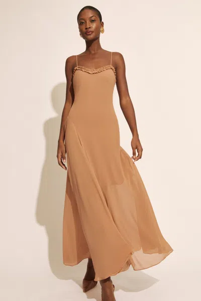 BARDOT TATIAN FRILL TRIM MAXI DRESS