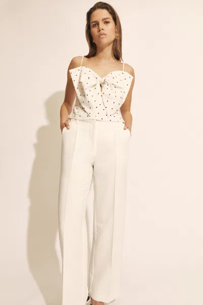 BARDOT VIEDA LINEN BOW FRONT TOP