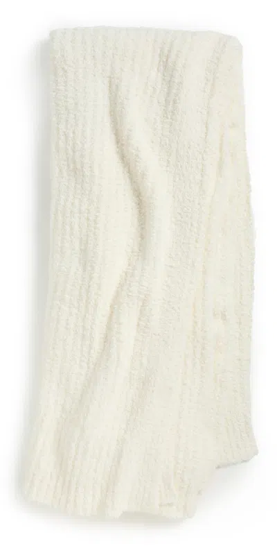 BAREFOOT DREAMS COZYCHIC RIBBED THROW WHITE