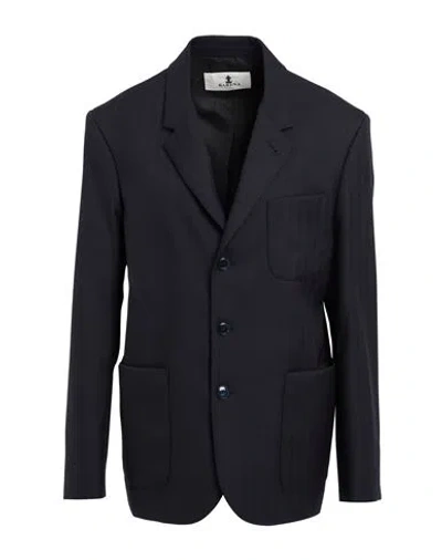 BARENA VENEZIA BARENA WOMAN BLAZER MIDNIGHT BLUE SIZE 6 VIRGIN WOOL, WOOL, VISCOSE, POLYESTER, ACETATE