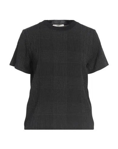 BARENA VENEZIA BARENA WOMAN T-SHIRT BLACK SIZE 10 VISCOSE, VIRGIN WOOL, POLYAMIDE, ELASTANE