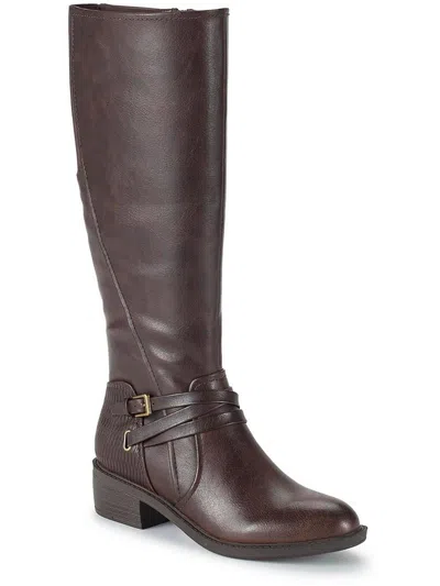 BARETRAPS STRATFORD WOMENS FAUX LEATHER MID-CALF BOOTS