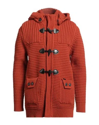 BARK BARK MAN COAT RUST SIZE L WOOL, POLYAMIDE