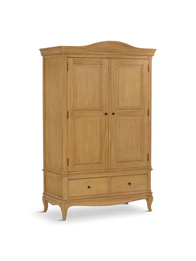 BARKER AND STONEHOUSE CECILE LIGHT WOODEN FRENCH STYLE DOUBLE WARDROBE WIT