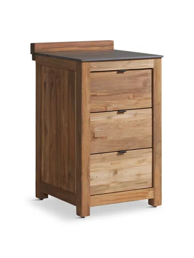 BARKER AND STONEHOUSE GRENADA RECLAIMED TEAK WOOD 3 DRAWER GRILL TABLE