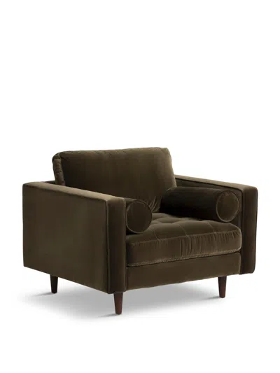BARKER AND STONEHOUSE HEMINGWAY VELVET ARMCHAIR
