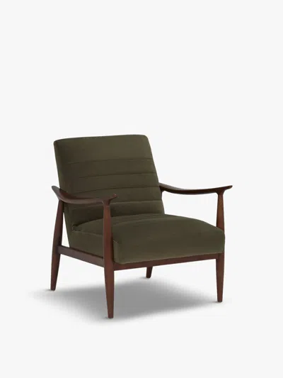 BARKER AND STONEHOUSE HOCKNEY VELVET ARMCHAIR,