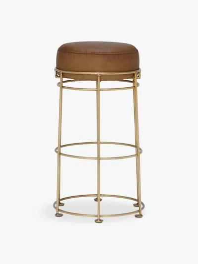 BARKER AND STONEHOUSE NOLA COUNTER STOOL, LIGHT OLIVE AND BR
