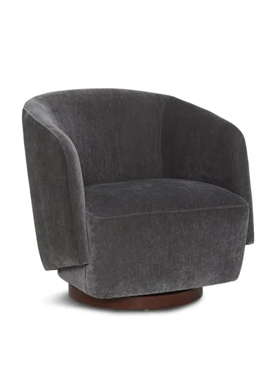 BARKER AND STONEHOUSE PELLARO VELVET SWIVEL ARMCHAIR,