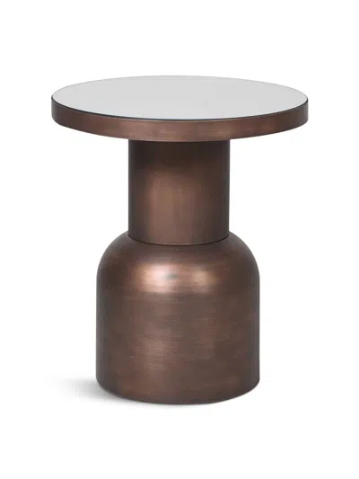 BARKER AND STONEHOUSE SMALL BURNISHED METAL SIDE TABLE