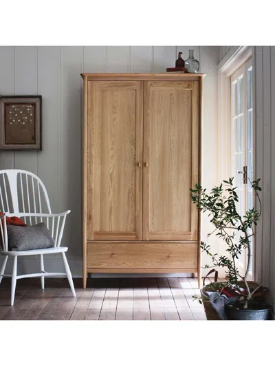 BARKER AND STONEHOUSE TERAMO OAK WOOD 2 DOOR 1 DRAWER WARDROBE