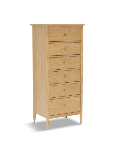 BARKER AND STONEHOUSE TERAMO OAK WOOD 6 DRAWER TALL CHEST