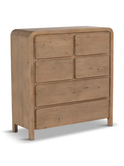 BARKER AND STONEHOUSE TOSCA RECLAIMED WOOD 6 DRAWER TALL BOY