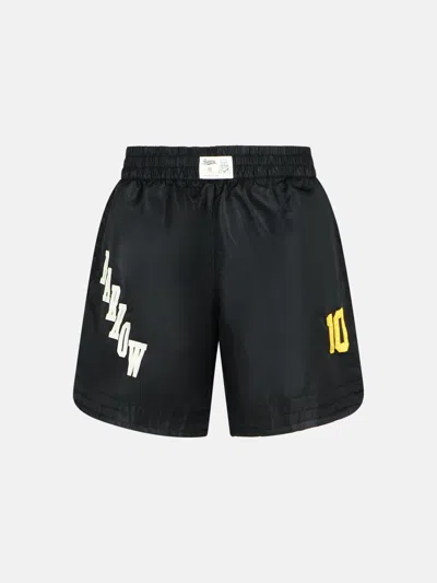 BARROW BLACK POLYAMIDE BERMUDA SHORTS
