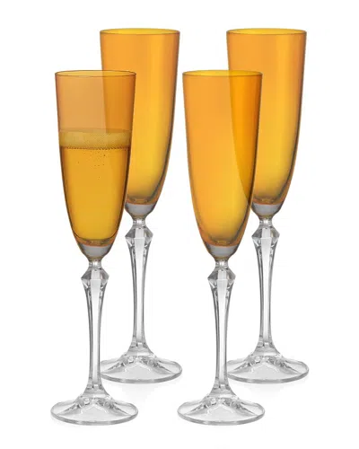 BARSKI BARSKI SET OF 4 VIVID 7OZ CHAMPAGNE FLUTES