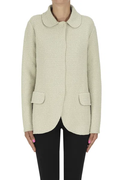 BASE MILANO TEXTURED KNIT CARDIGAN JACKET