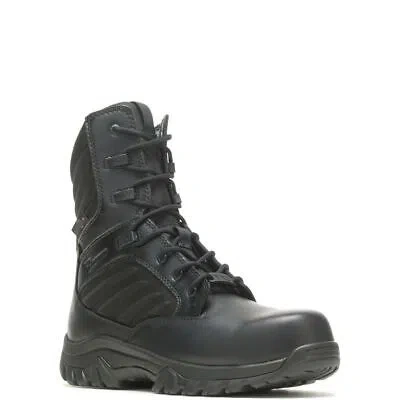 BATES BATES MEN'S GX X2 TALL SIDE ZIP NANO TOE DRYGUARD+ WORK BOOT BLACK - E03886, BL