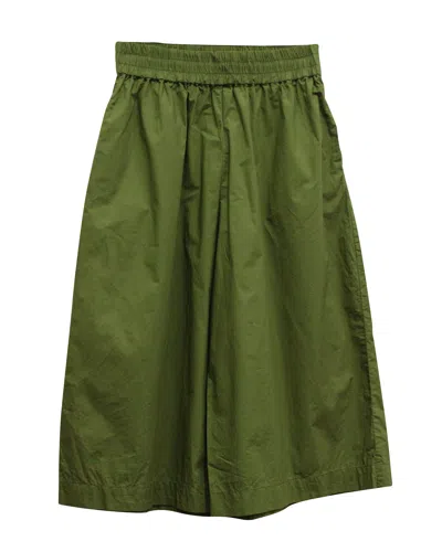 BAUM UND PFERDGARTEN BAUM UND PFERDGARTEN NEAMA GATHERED CULOTTES IN GREEN ORGANIC COTTON