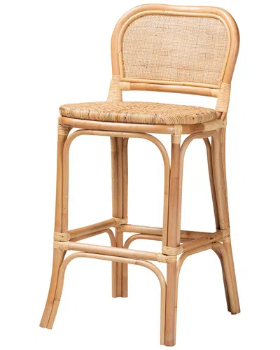 BAXTON STUDIO BAXTON STUDIO ADRENA MODERN RATTAN BAR STOOL