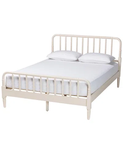 BAXTON STUDIO BAXTON STUDIO BRAITH FARMHOUSE SPINDLE WOOD QUEEN SIZE PLATFORM BED