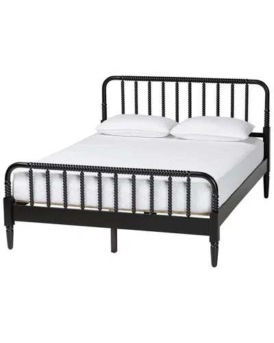 BAXTON STUDIO BAXTON STUDIO BRAITH FARMHOUSE SPINDLE WOOD QUEEN SIZE PLATFORM BED