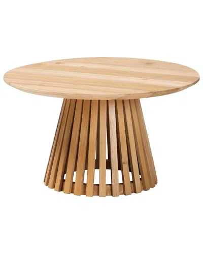 BAXTON STUDIO BAXTON STUDIO CARIBIC MODERN SLATTED ACACIA WOOD COFFEE TABLE