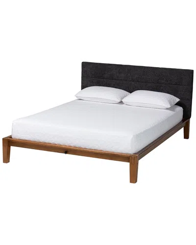 BAXTON STUDIO BAXTON STUDIO MARIETTE JAPANDI TEDDY FABRIC & WOOD QUEEN BED