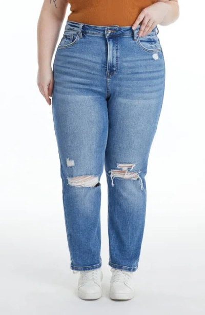 BAYEAS BAYEAS SARAH RIPPED HIGH WAIST ANKLE STRAIGHT LEG JEANS