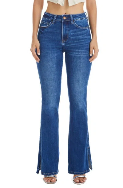 BAYEAS BAYEAS SPLIT HEM MID RISE FLARE JEANS