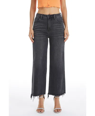 BAYEAS WOMEN'S HIGH RISE ANKLE WIDE JEANS