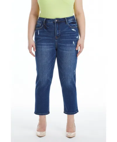 BAYEAS PLUS SIZE HIGH RISE LOOSE TAPERED MOM JEANS