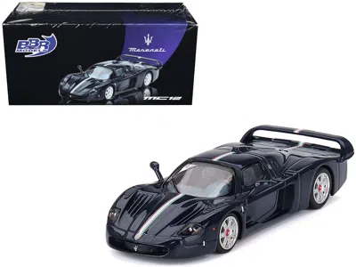 BBR MASERATI MC12 STRADALE BLUE METALLIC WITH WHITE STRIPE 1/64 DIECAST MODEL CAR
