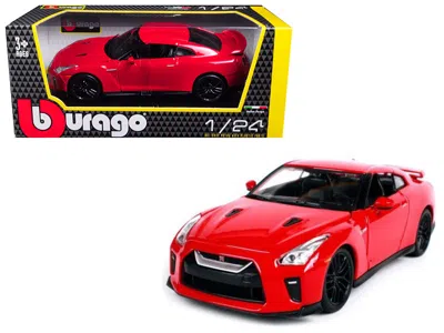 BBURAGO 2017 NISSAN GT-R R35 RED 1/24 DIECAST CAR MODEL BY BBURAGO