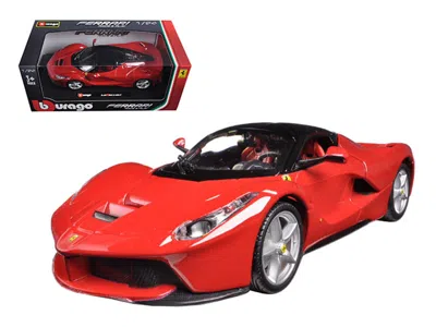 BBURAGO FERRARI LAFERRARI F70 RED WITH BLACK TOP 1/24 DIECAST MODEL CAR BY BBURAGO