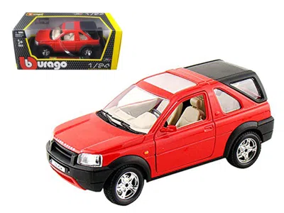 BBURAGO LAND ROVER FREELANDER RED 1/24 DIECAST MODEL CAR BY BBURAGO