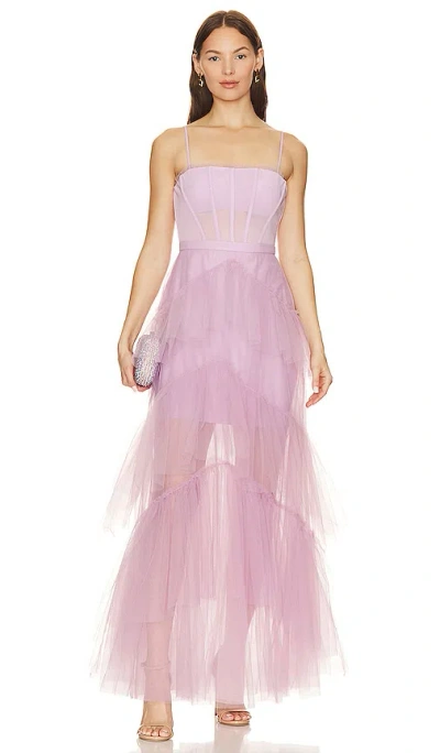 BCBGMAXAZRIA CORSET TULLE GOWN