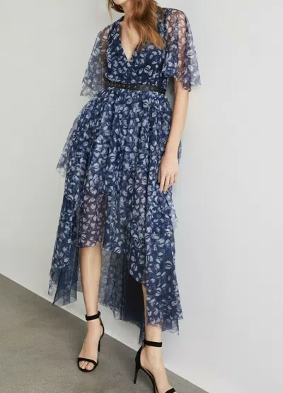 BCBGMAXAZRIA BCBGMAXAZRIA SZ4 KALEIDOSKOP JUWELEN SPITZE FOKUHILA KLEID DUNKEL MARINEBLAU