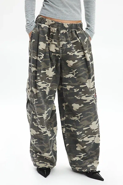 BDG BOBBI BAGGY PULL-ON PANT IN CAMO, WOMEN'S AT URBAN OUTFITTERS