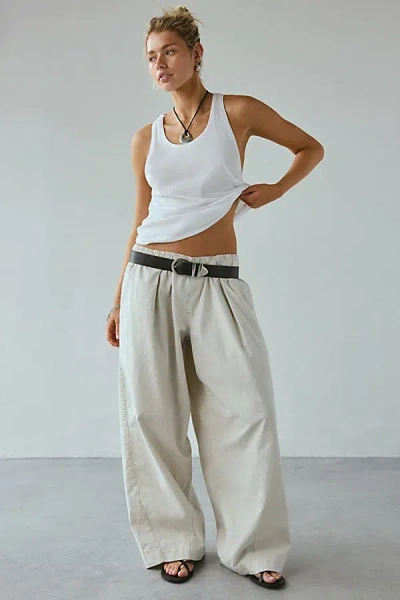 BDG BOBBI BAGGY PULL-ON PANT IN STRIPE, WOMEN'S AT URBAN OUTFITTERS