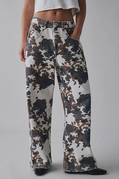 BDG JAYA PRINTED BAGGY BOYFRIEND JEAN IN COW PRINT, WOMEN'S AT URBAN OUTFITTERS