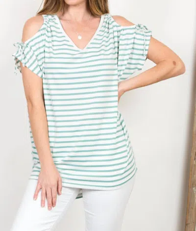 BE STAGE STRIPPED DOLMAN TOP IN MINT