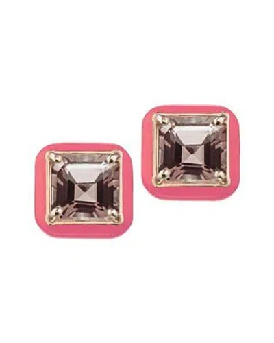 BEA BONGIASCA BEA BONGIASCA FLOWER FUNK 9K & SILVER 4.38 CT. TW. SMOCKY QUARTZ STUDS WOMEN'S