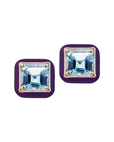 BEA BONGIASCA BEA BONGIASCA FLOWER FUNK 9K & SILVER 4.56 CT. TW. TOPAZ STUDS WOMEN'S