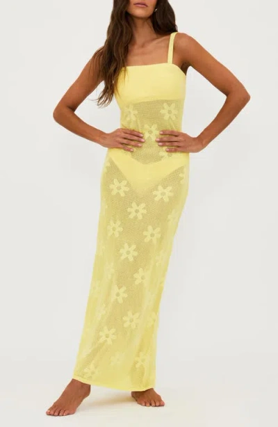 BEACH RIOT BEACH RIOT CONRAD SHEER COVER-UP MAXI DRESS