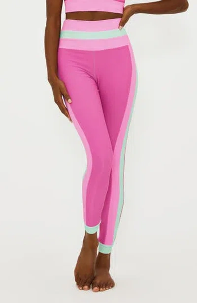 BEACH RIOT BEACH RIOT MELINDA COLORBLOCK RIB HIGH WAIST LEGGINGS