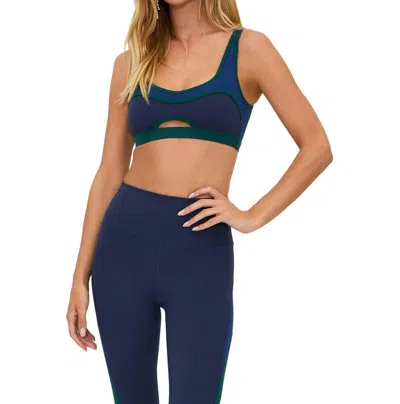 BEACH RIOT MOXIE TOP IN WINTERGREEN COLORBLOCK