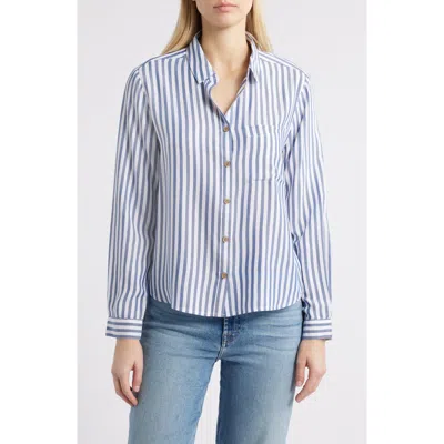 BEACHLUNCHLOUNGE BEACHLUNCHLOUNGE CANDACE STRIPE BUTTON-UP SHIRT