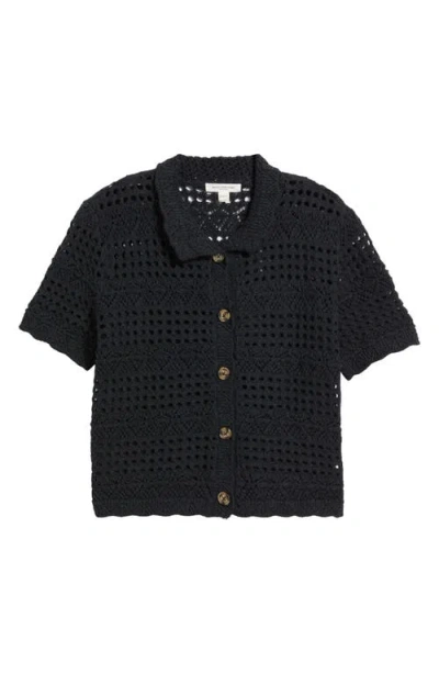 BEACHLUNCHLOUNGE BEACHLUNCHLOUNGE PENNY OPEN KNIT SHORT SLEEVE CARDIGAN