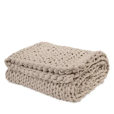 BEARABY COTTON NAPPER KNITTED WEIGHTED BLANKET, 20LBS